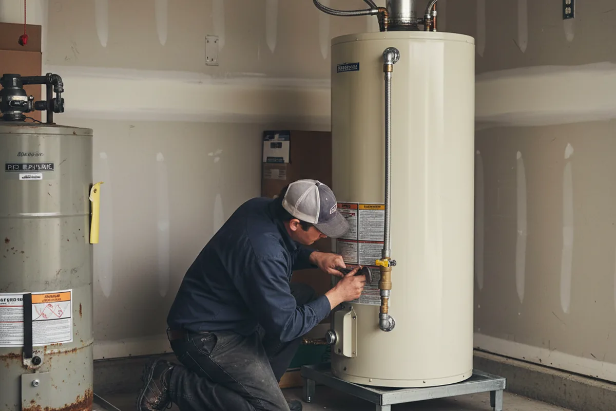 Water heater and shutoff valve replacement in Collinston